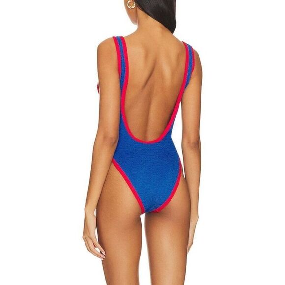It’s Now Cool Women's Sz Large Blue/Red The Showtime Duo One-Piece Swimsuit - Picture 9 of 9
